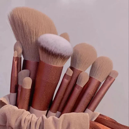 13 PCS Makeup Brushes Set EyeShadow Foundation Cosmetic Brush Blush Tool Bag
