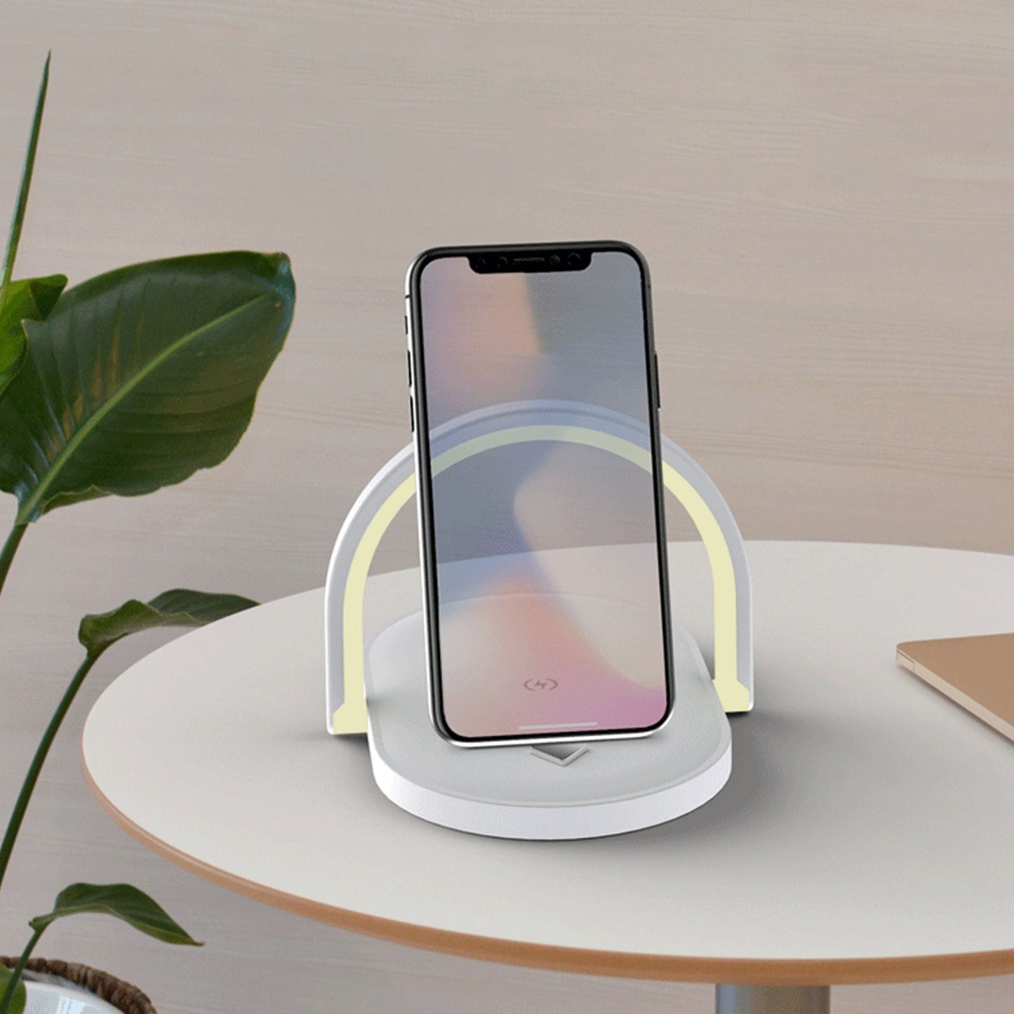 3 in 1 Wireless Charging Bedside Lamp - Wireless Charging, Smartphone Stand, and Bed Side Light