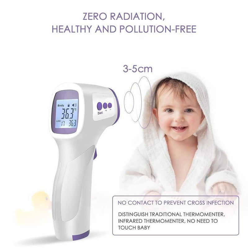 Berührungsloses Ohr-Stirnthermometer LCD IR Infrarot-Temperaturmessung LCD