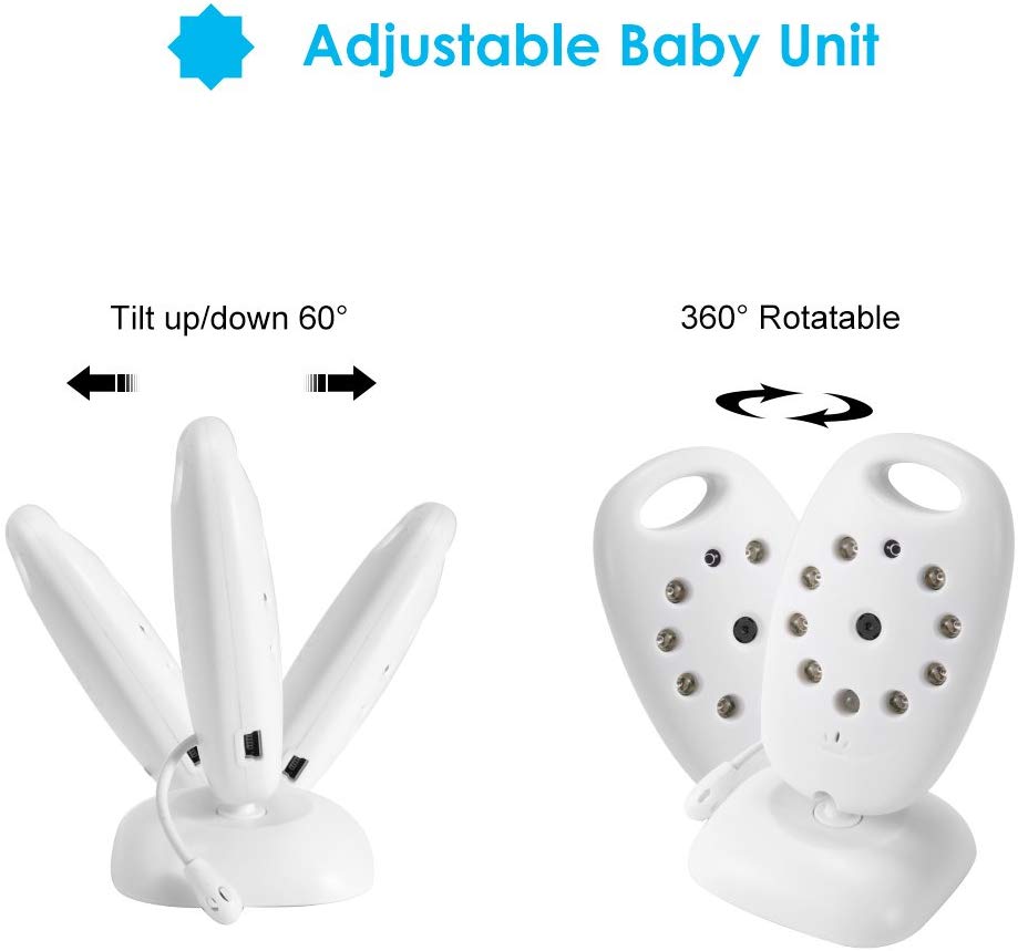 LCD Wireless Video Baby Monitor Night Vision Monitor Lullabies Baby Pet Surveillance Monitor