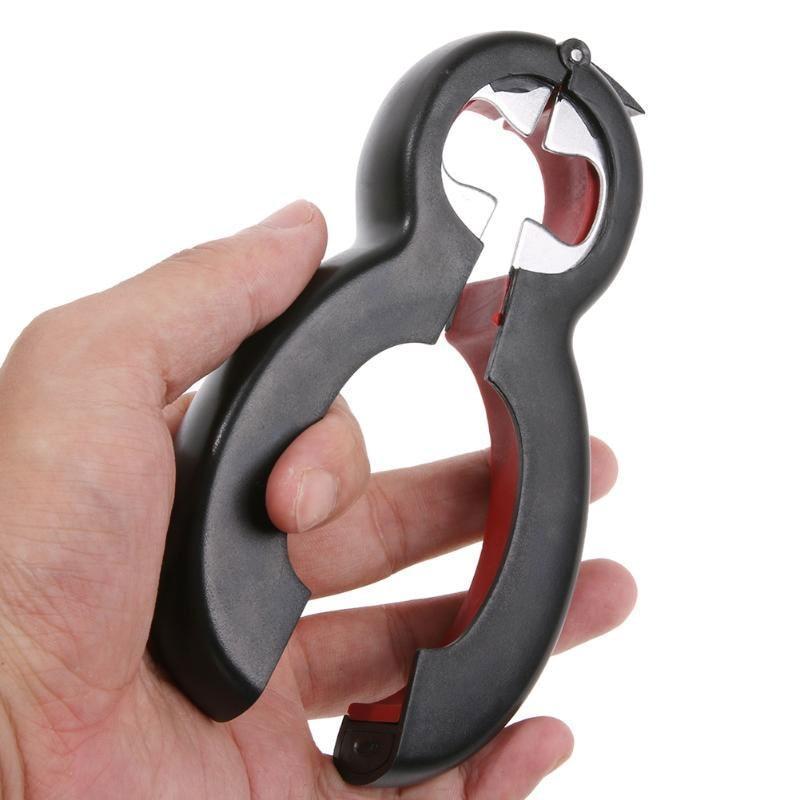 6 in1 Multi Function Twist Bottle All in One Jar Gripper Can Wine Beer Opener SD