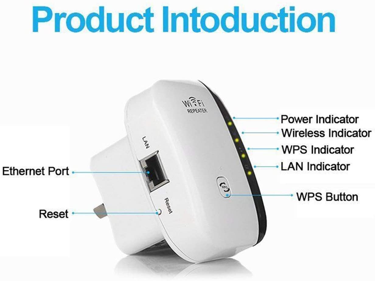 300M WiFi Repeater Network Extender Amplifier Wall Plug Design Wifi Signal Booster for Office Home