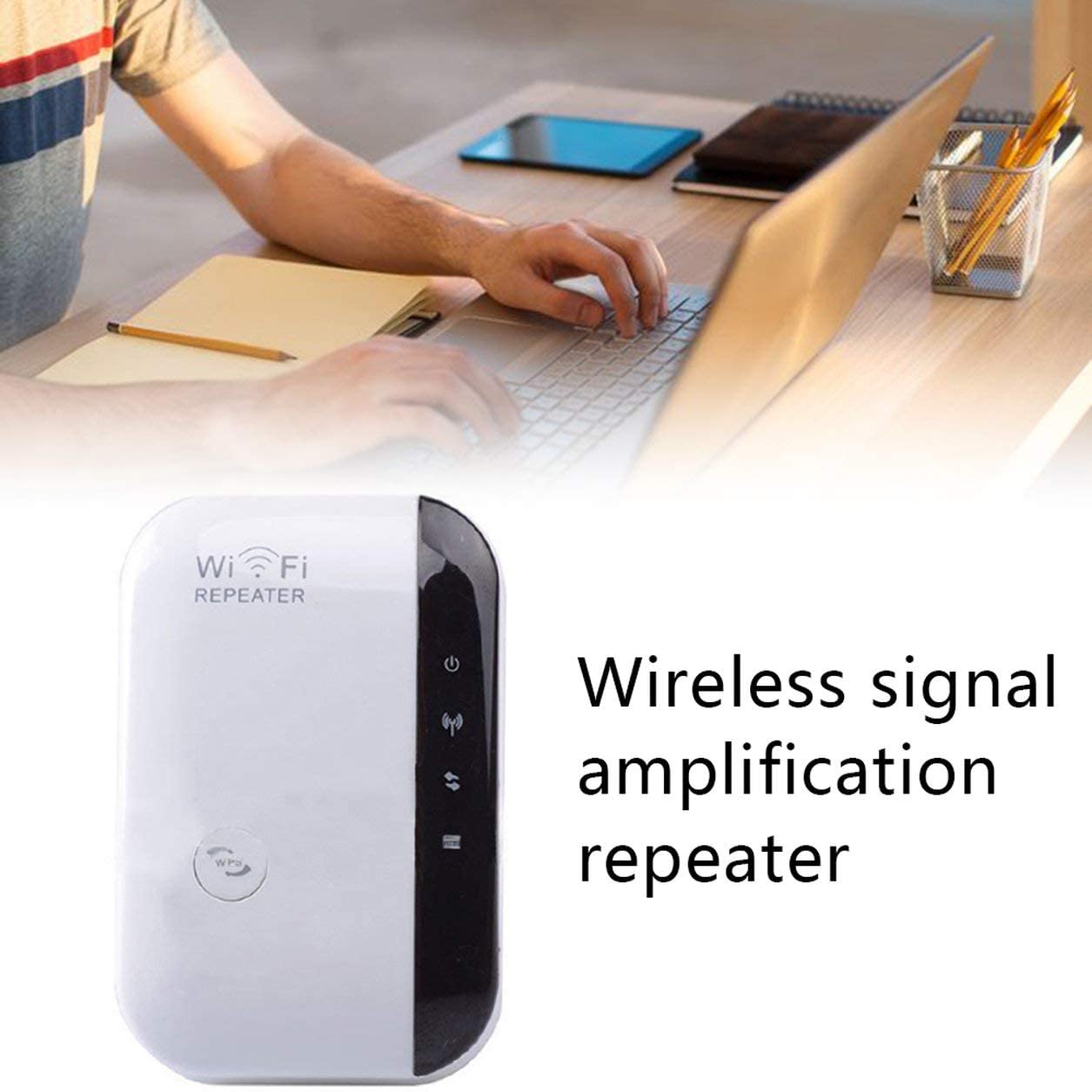 300M WiFi Repeater Network Extender Amplifier Wall Plug Design Wifi Signal Booster for Office Home