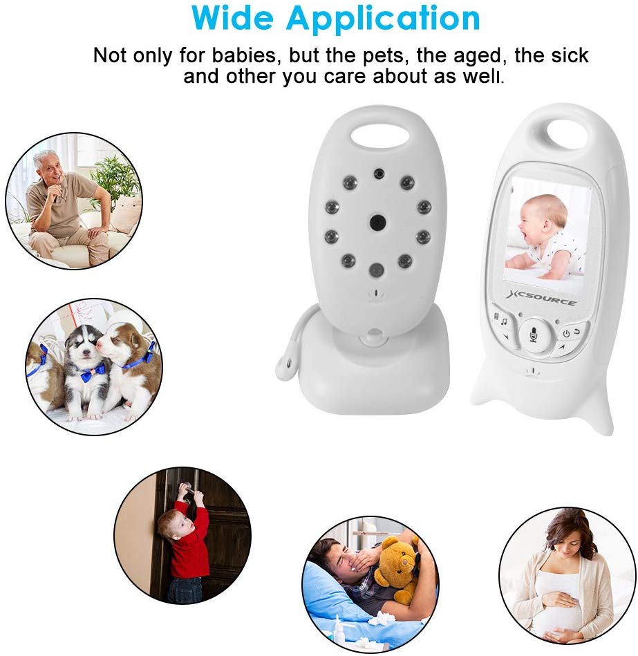 LCD Wireless Video Baby Monitor Night Vision Monitor Lullabies Baby Pet Surveillance Monitor