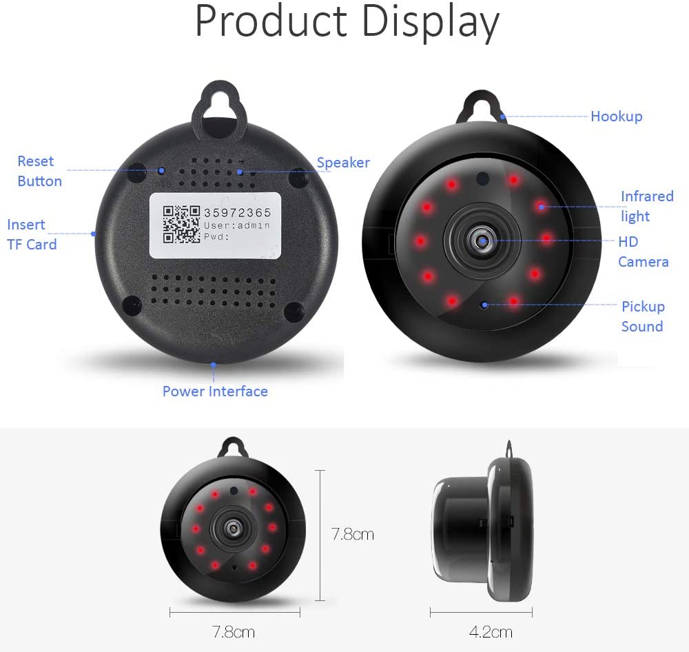 1080P HD Mini-Remote Surveillance Camera With 32G Memory Card