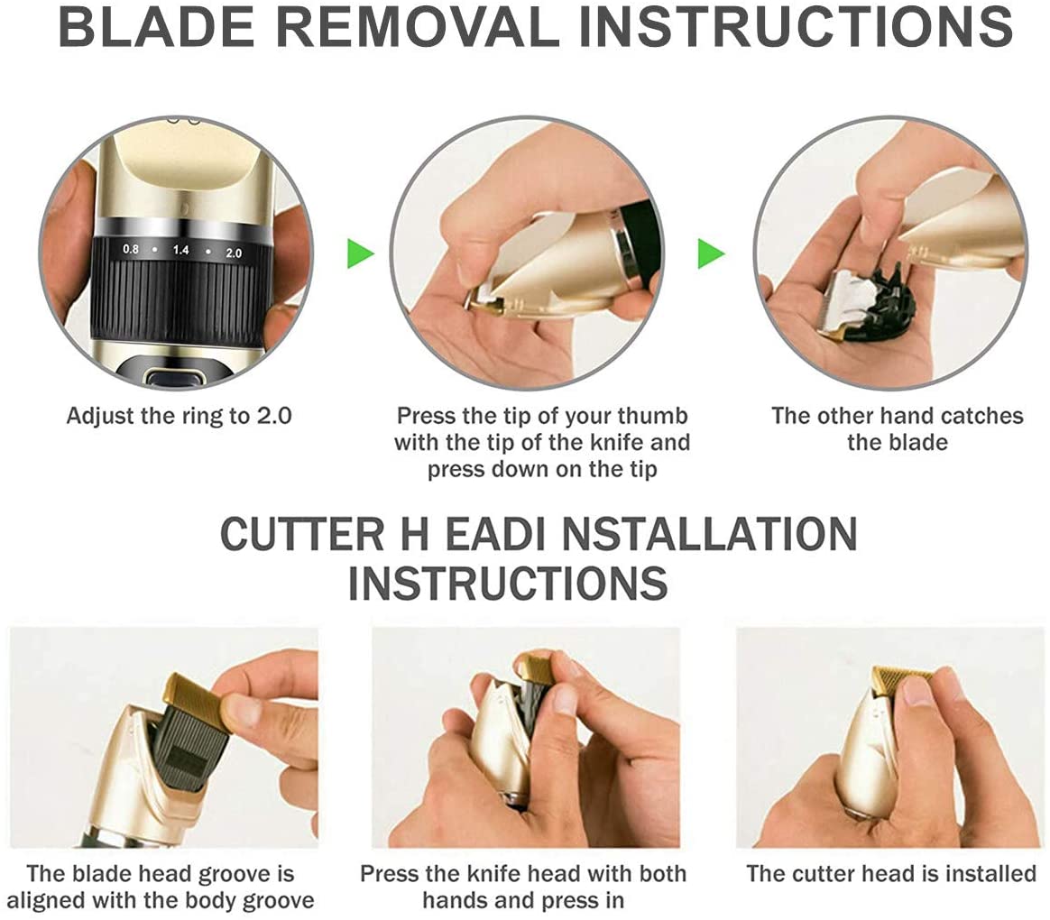 Dog Shaver Clippers Low Noise Rechargeable Cordless Electric Quiet Hair Clipper Grooming Kit Set