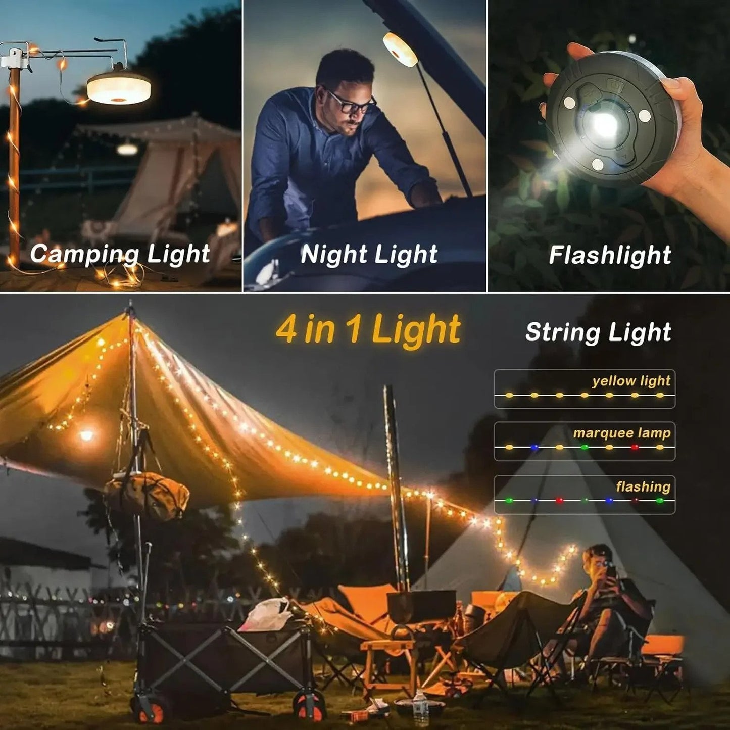 LED Camping String Lights – USB Reel Recyclable Night Lighting