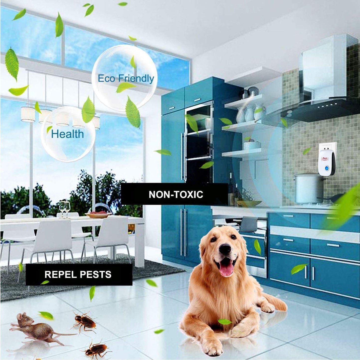 6 Packs Pest Repeller Ultrasonic Electronic Mouse Rat Mosquito Insect Rodent Control