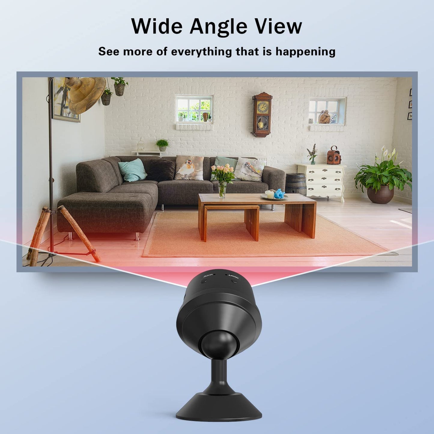 HD 1080P Portable Home Security Camera With 32G Memory Card, with Night Vision and Motion Activation Function