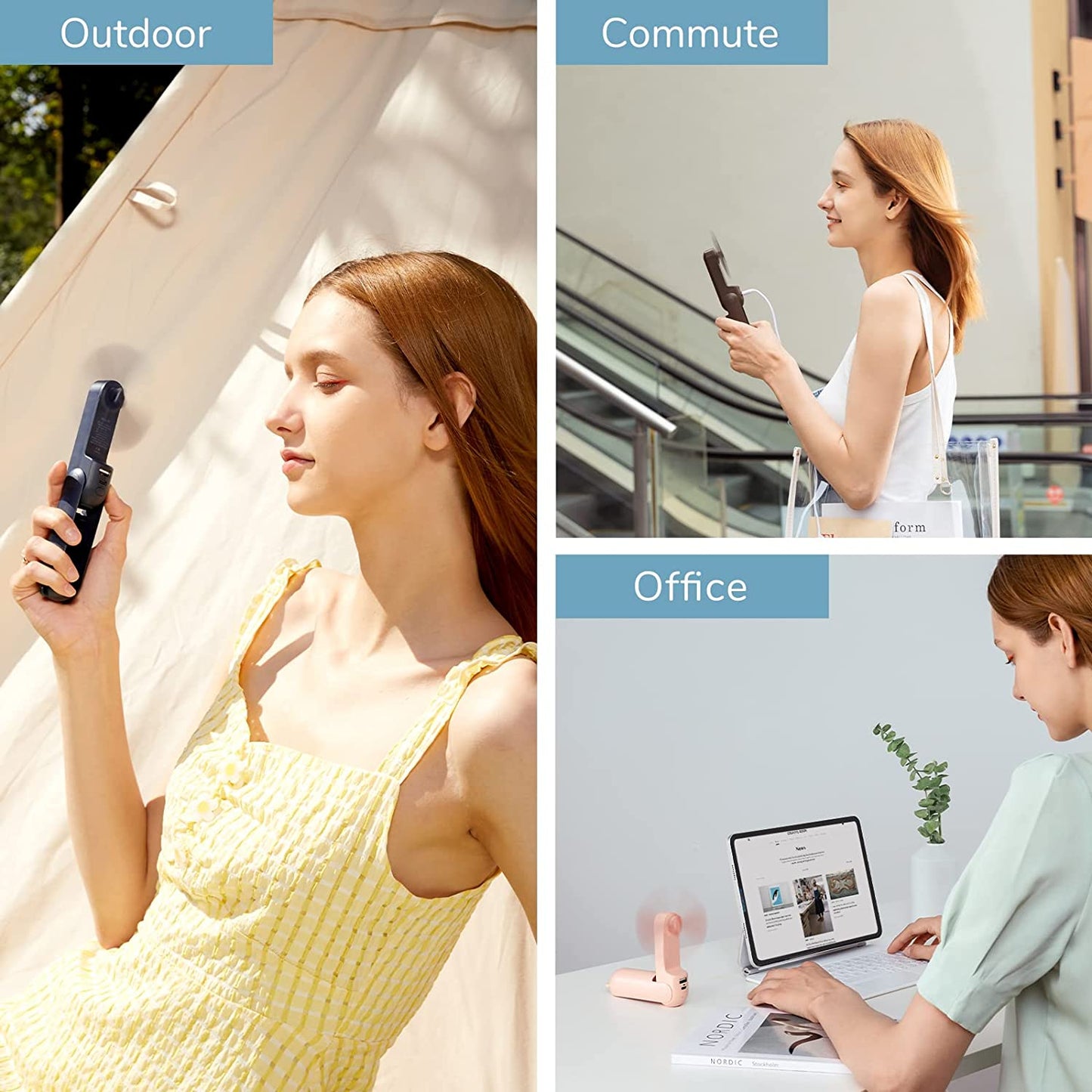 Rechargeable Compact Folding Fan