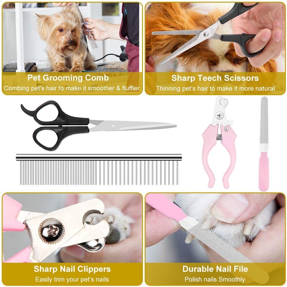 Dog Shaver Clippers Low Noise Rechargeable Cordless Electric Quiet Hair Clipper Grooming Kit Set
