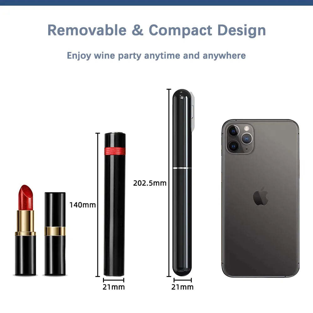 Effortless Air Pressure Wine Bottle Opener with Foil Knife Easy & Cork-Friendly