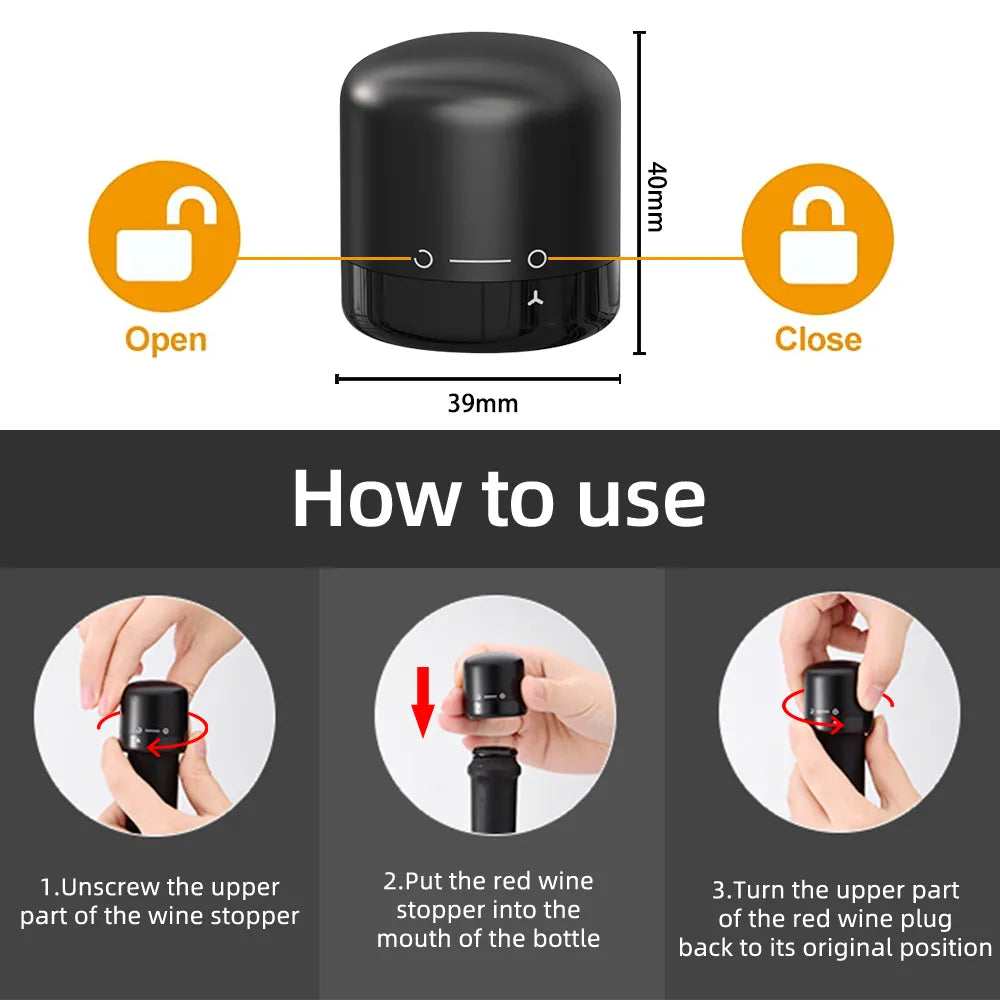 Effortless Air Pressure Wine Bottle Opener with Foil Knife Easy & Cork-Friendly