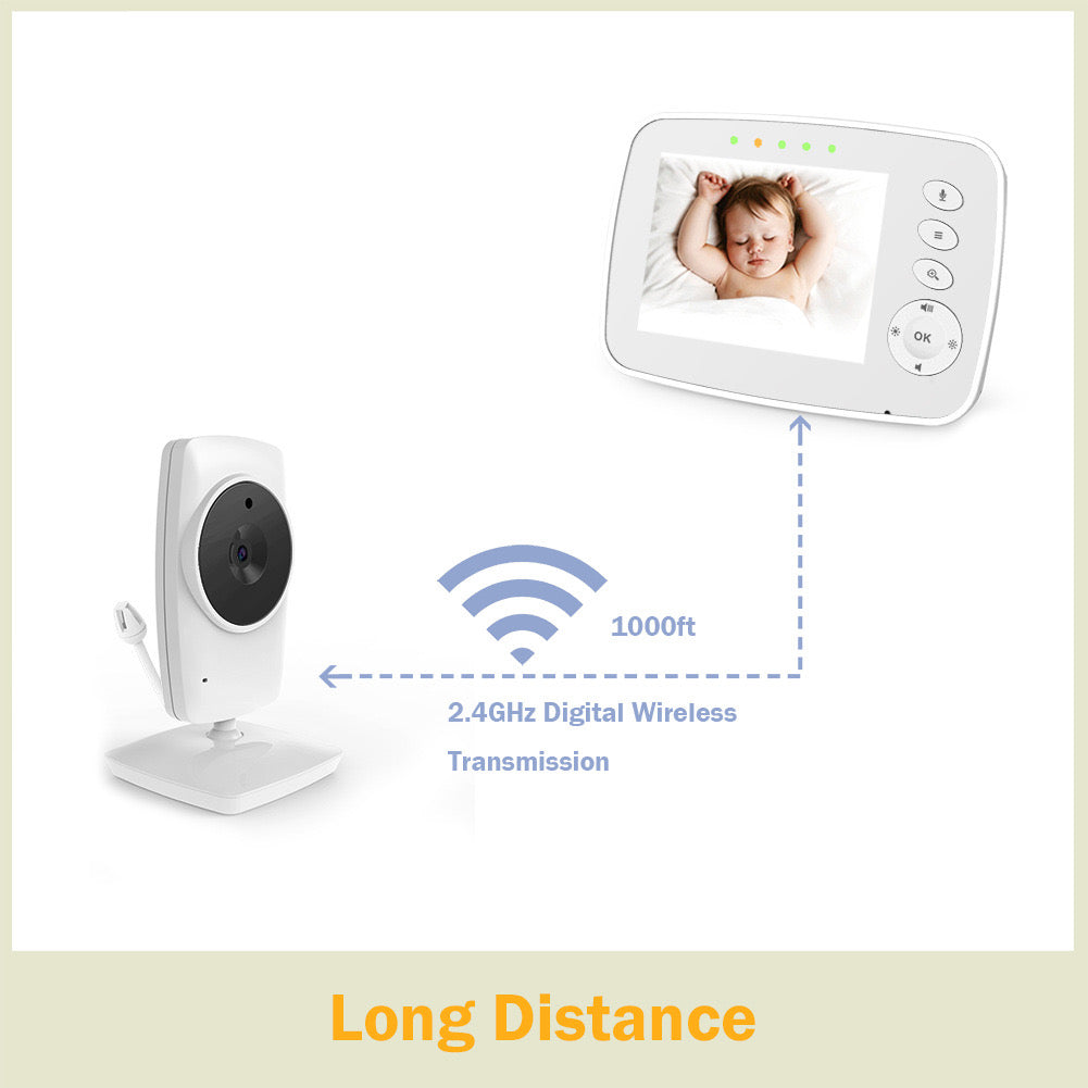 Baby Monitor, 2-Way Talk 3.2 Inch Digital Wireless Newborn Monitor