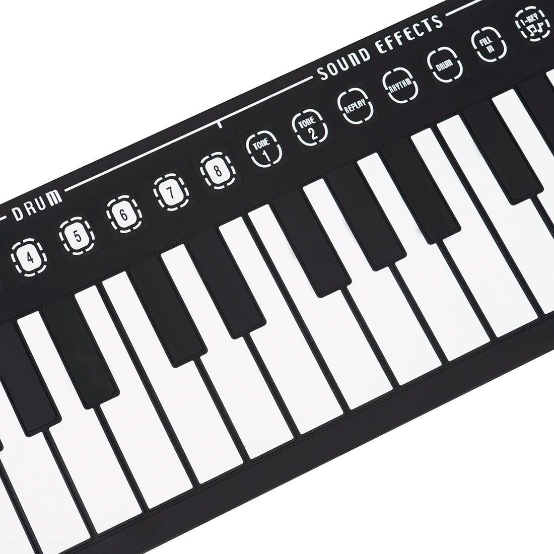 Piano électronique portable pliable à 49 touches enroulables