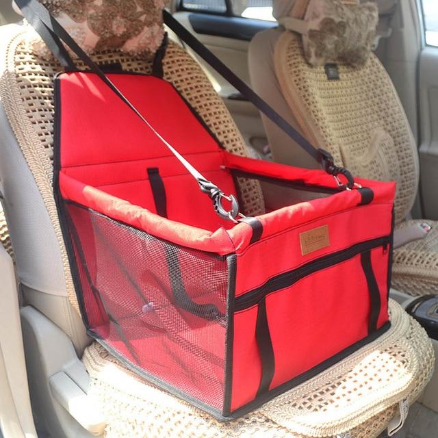 Portable Waterproof Car Booster Seat Pet Dog Cat Travel Cage Carrier Basket Bag