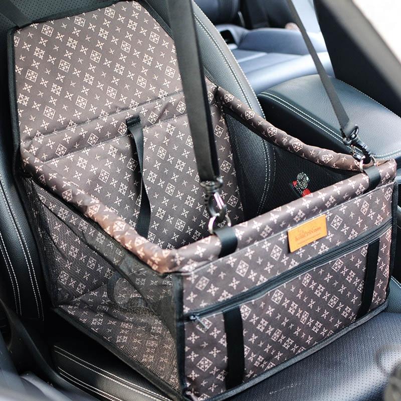 Portable Waterproof Car Booster Seat Pet Dog Cat Travel Cage Carrier Basket Bag