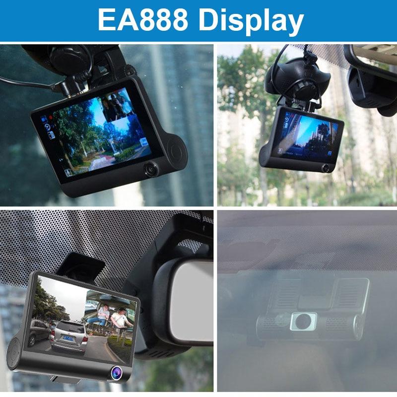 Car DVR 3 Cameras Lens 4.0 Inch Dash Camera Dual Lens With Rear view