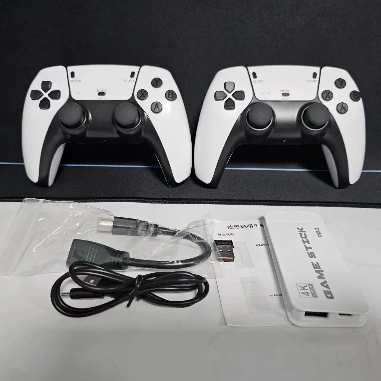 4K Pro Game Stick – 2 Players Mini TV Retro Console with 20,000+ Game