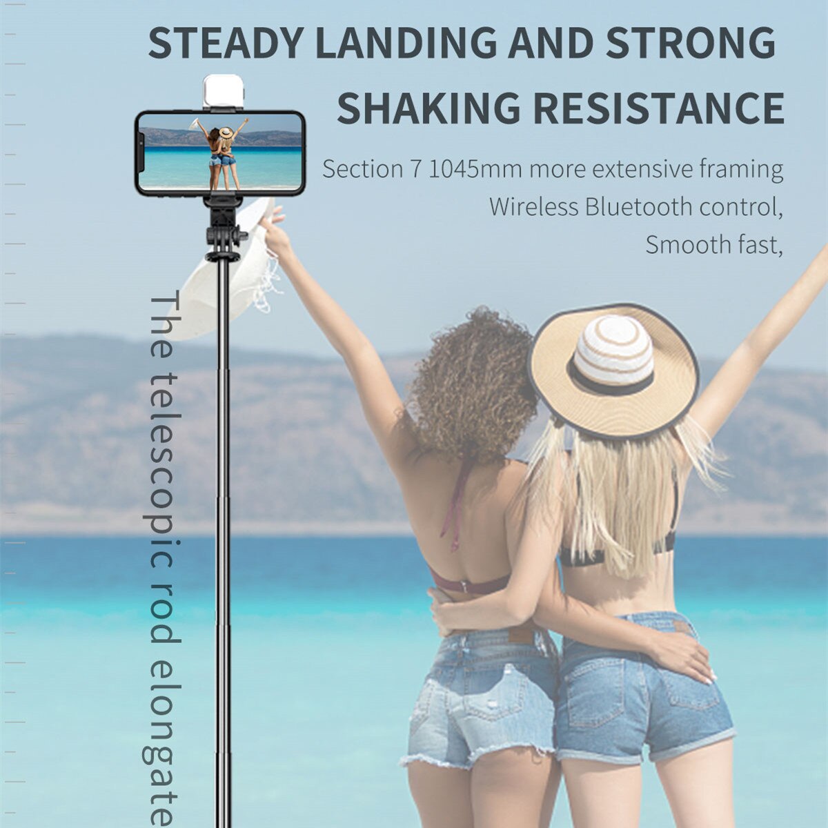 6 in 1 Wireless Bluetooth Selfie Stick