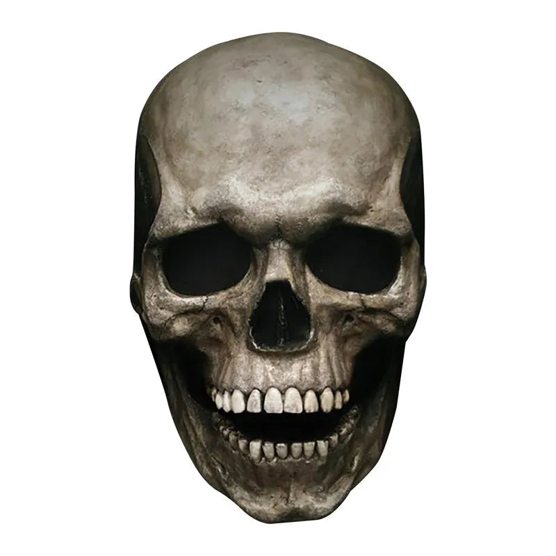 Halloween Skull Mask Full Head Helmet With Movable Jaw Horror Party Scary Mask