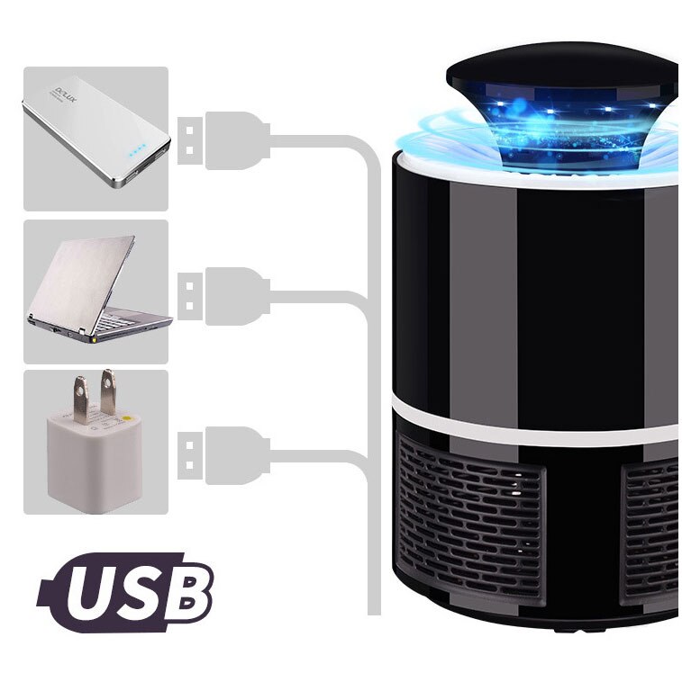 USB Powered Electric Mosquito Killer Lamp Led Bug Zapper Lure Trap for Home