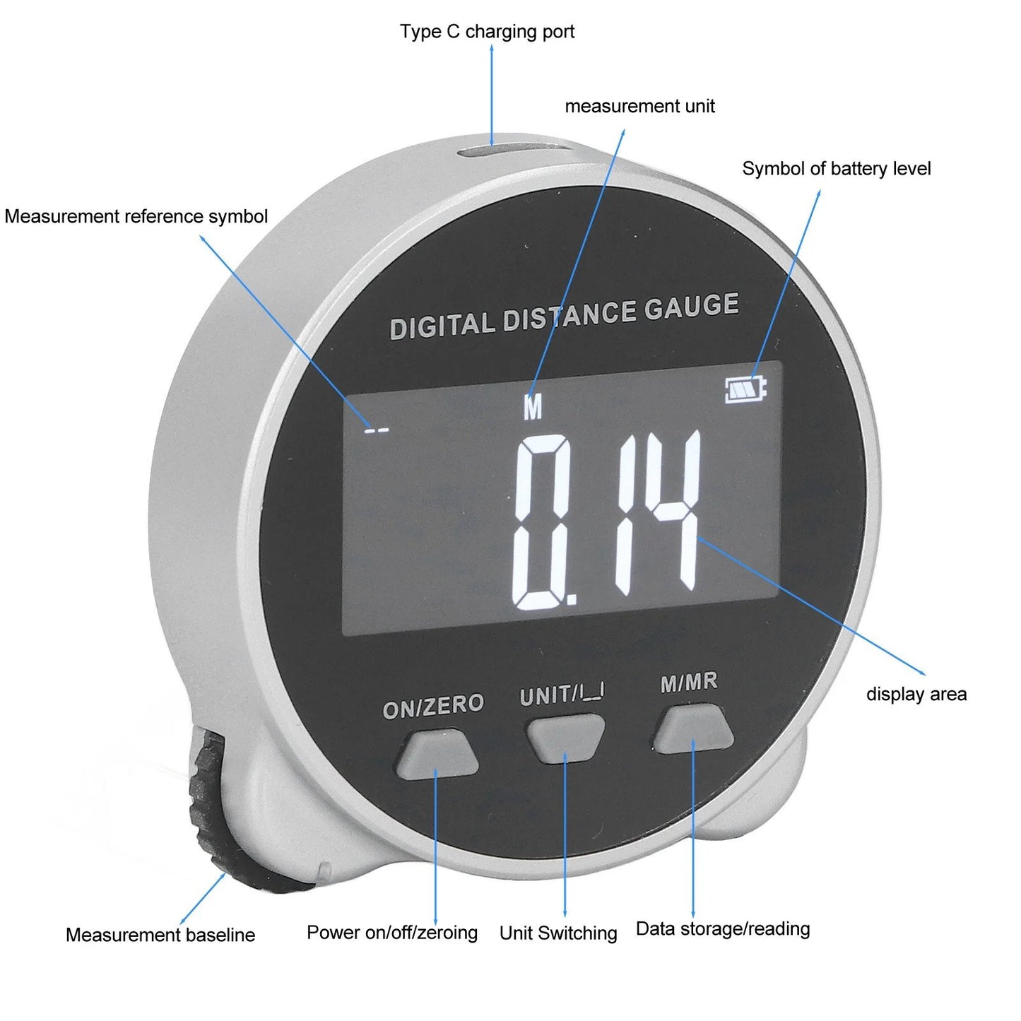 Digital Rechargeable Tape Measure – Smart High-Precision Measuring Tool