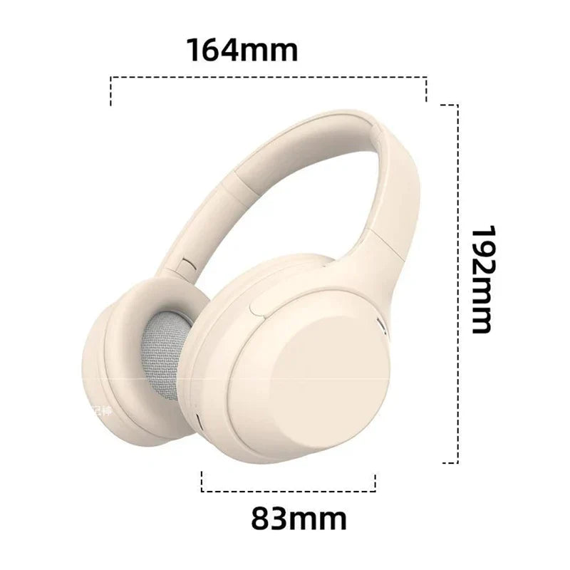 Foldable Bluetooth Headphones Noise-Cancelling Headset Music-Sport Bass Earphone