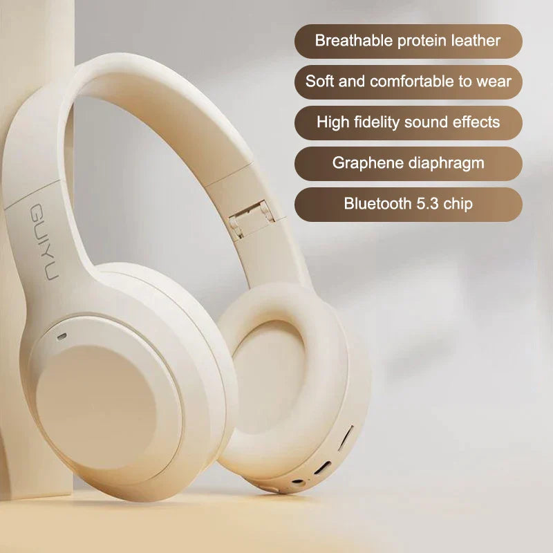 Foldable Bluetooth Headphones Noise-Cancelling Headset Music-Sport Bass Earphone