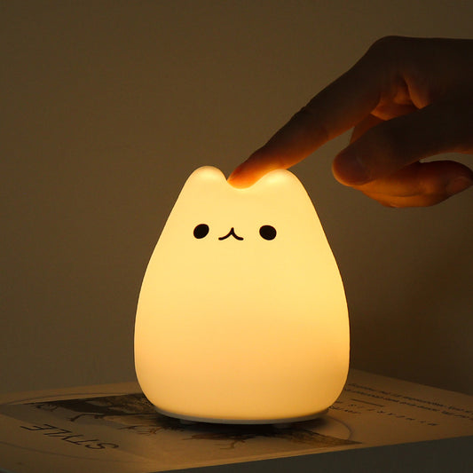 Portable Soft Silicone Cute Cat LED Night Light