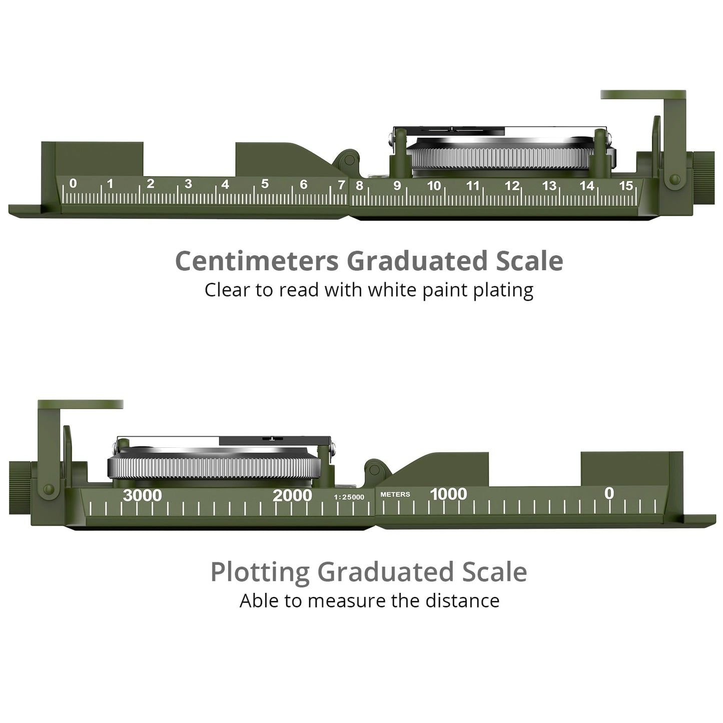 Multifunctional Military Sighting Navigation Compass with Inclinometer