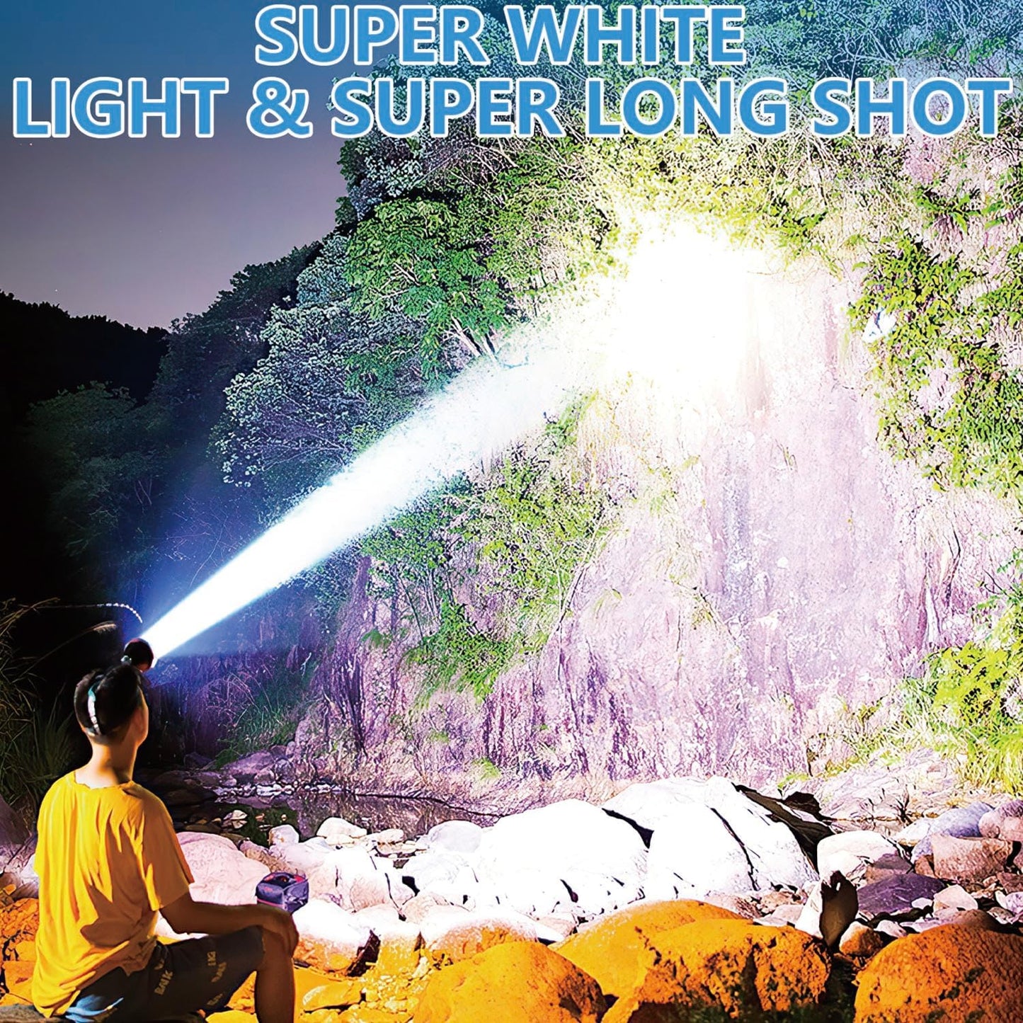 High Power Super Bright 90000 Lumen Rechargeable Headlamp