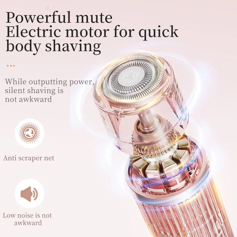 2 in1 Dual Head Lady Shaver Electric Razor for Women Private Area Bikini Trimmer
