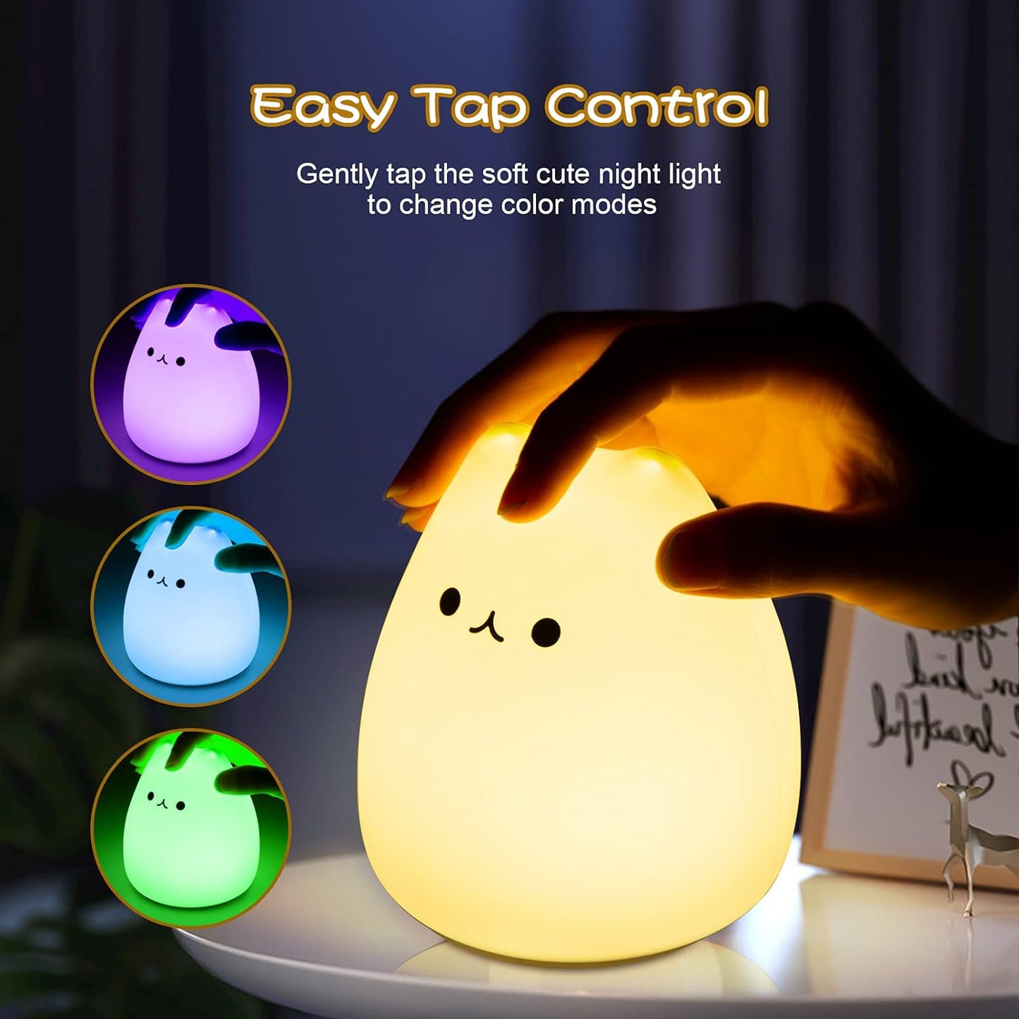 Portable Soft Silicone Cute Cat LED Night Light
