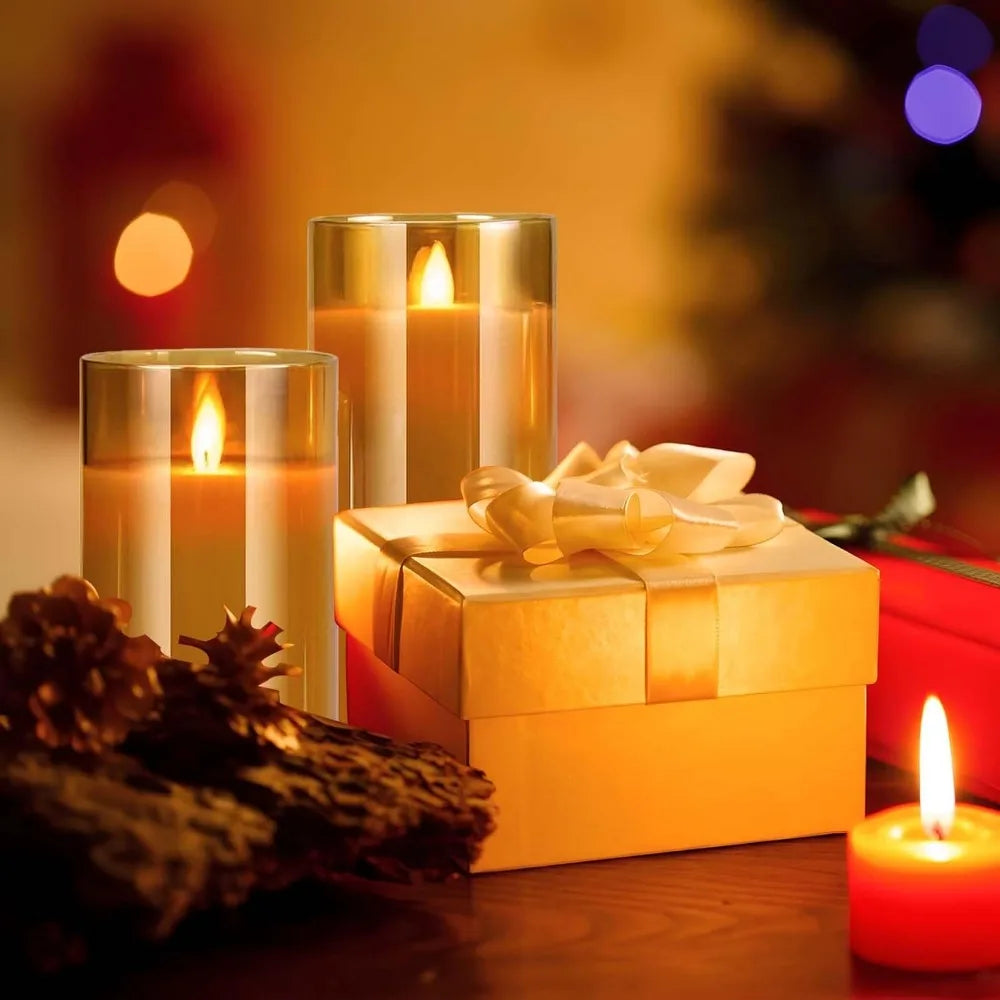 LED Acrylic Flameless Candles – LED Candles with Remote & Timer