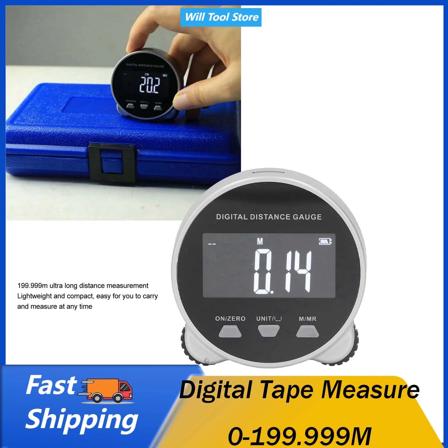 Digital Rechargeable Tape Measure – Smart High-Precision Measuring Tool