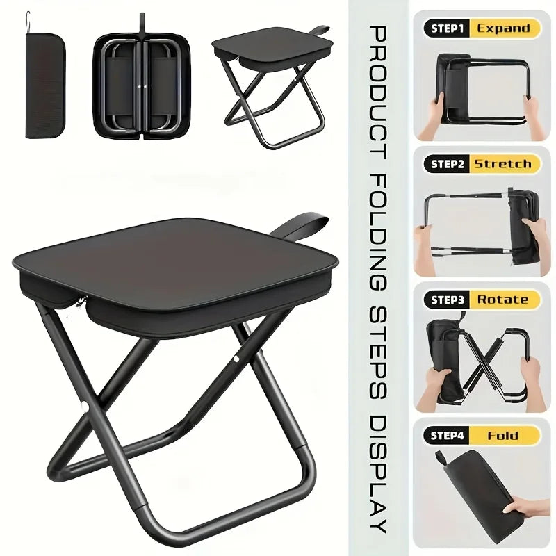 Portable Folding Camping Chair – Ultralight Travel & Fishing Stool, Outdoor Picnic Essential