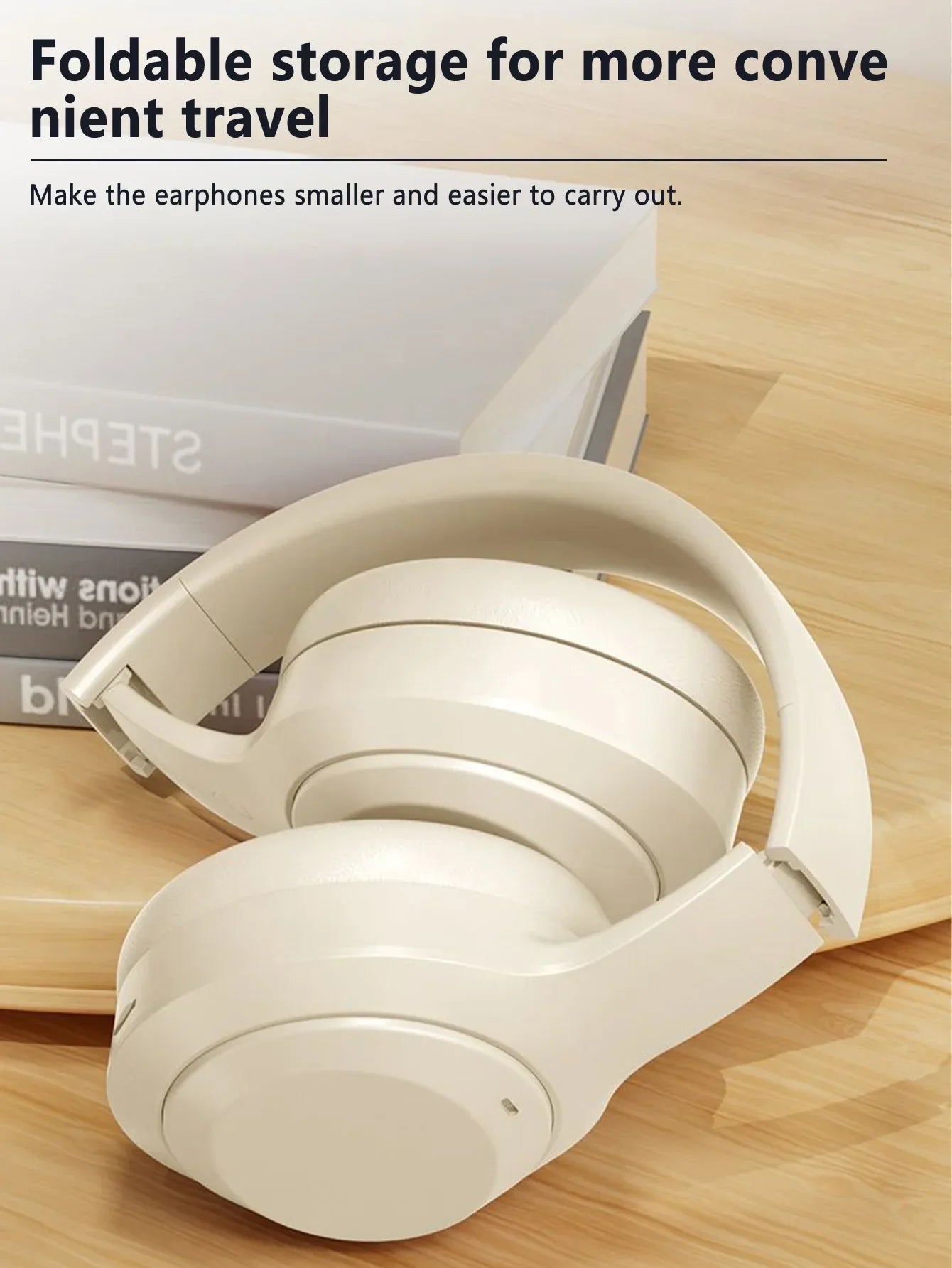 Foldable Bluetooth Headphones Noise-Cancelling Headset Music-Sport Bass Earphone