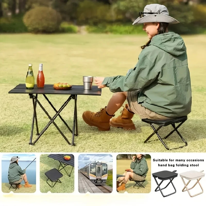 Portable Folding Camping Chair – Ultralight Travel & Fishing Stool, Outdoor Picnic Essential