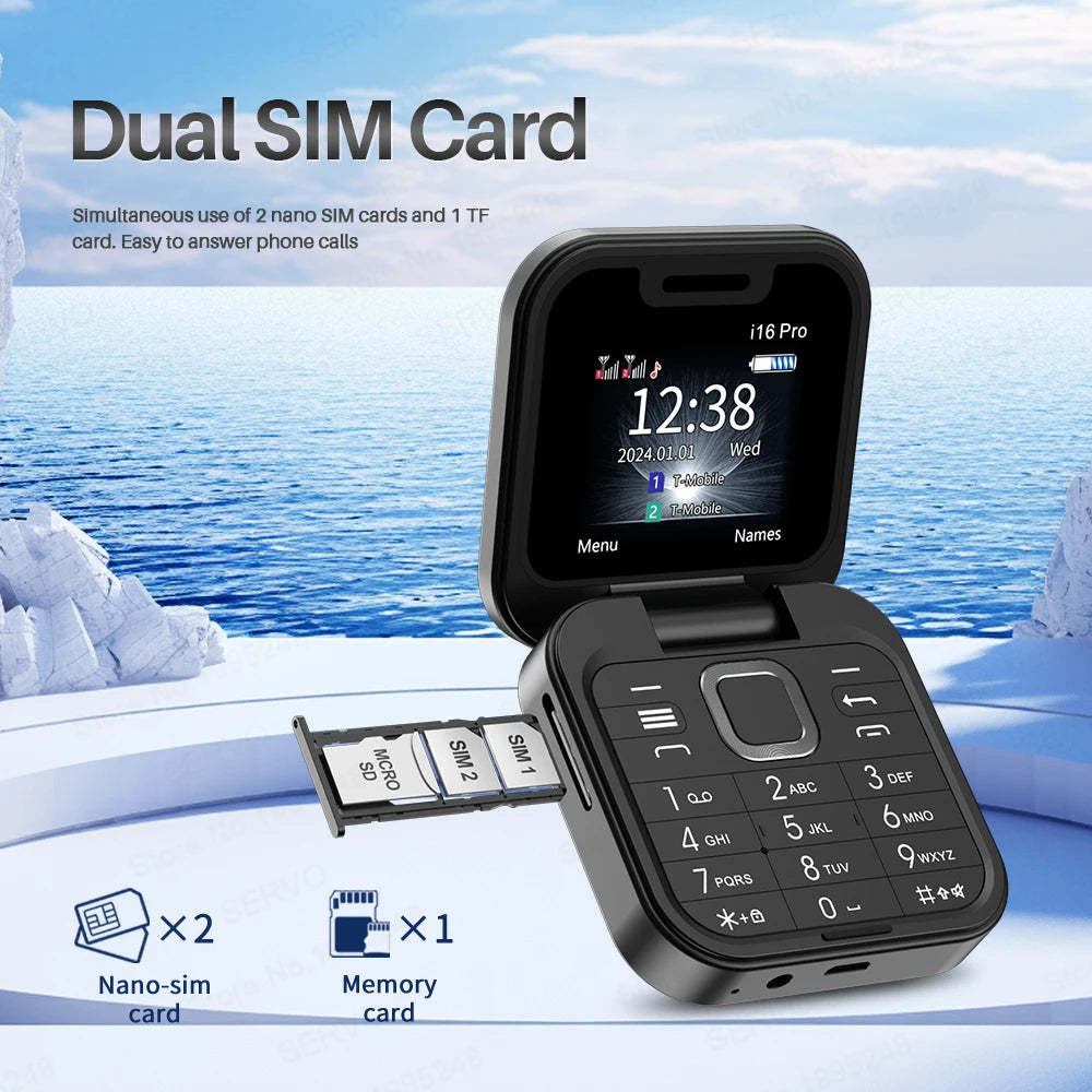 Entsperrt 2G Faltbare Handy Dual SIM Mini Flip Handy