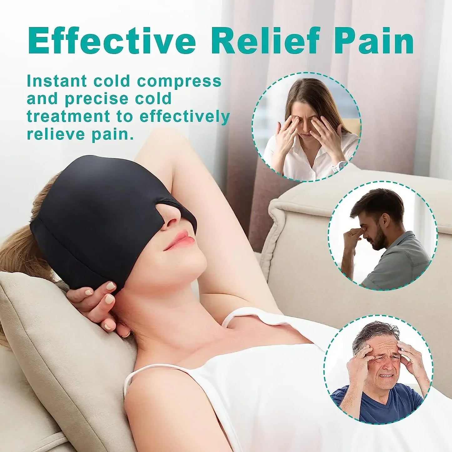 Hot & Cold Therapy Migraine Headache Relief Cap
