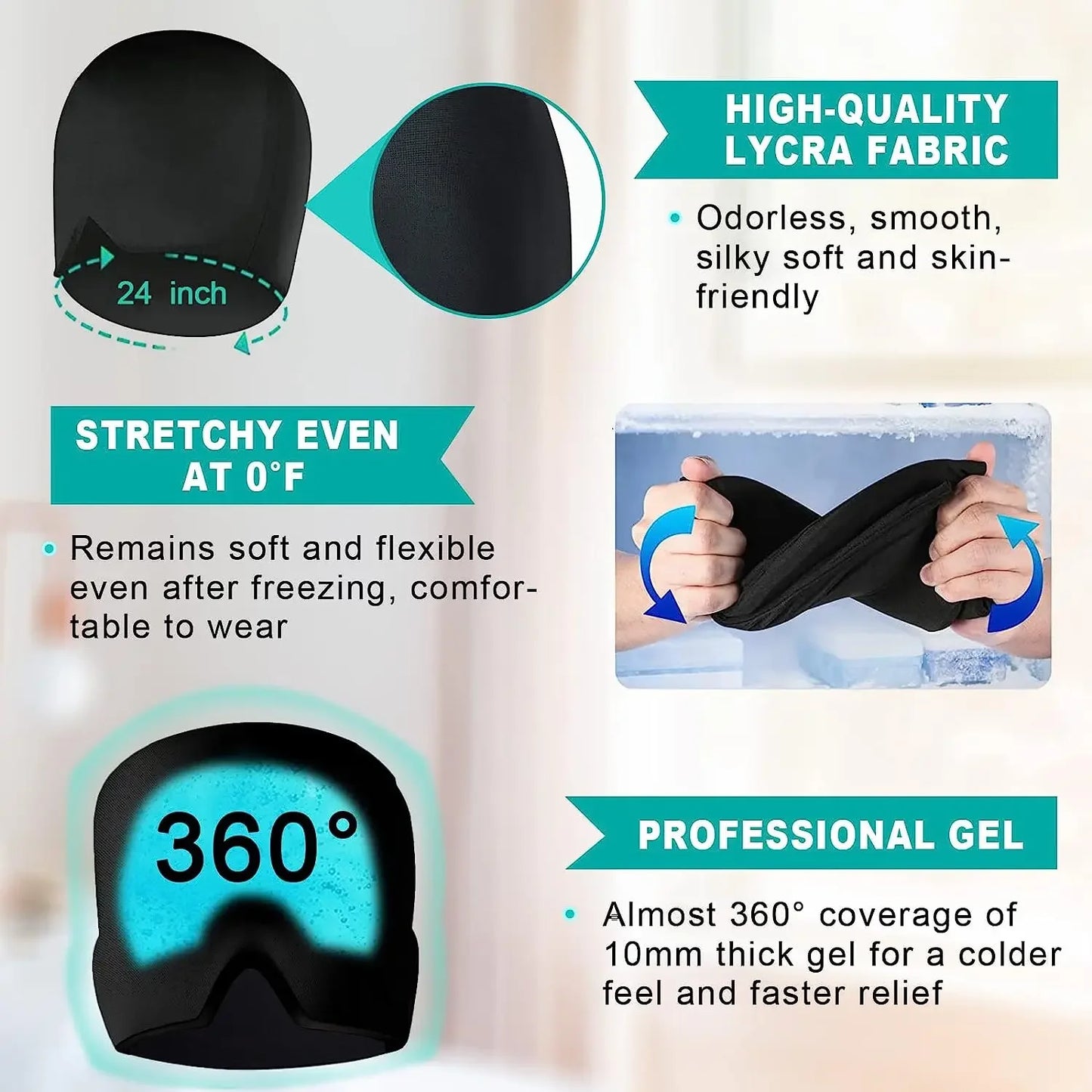Hot & Cold Therapy Migraine Headache Relief Cap