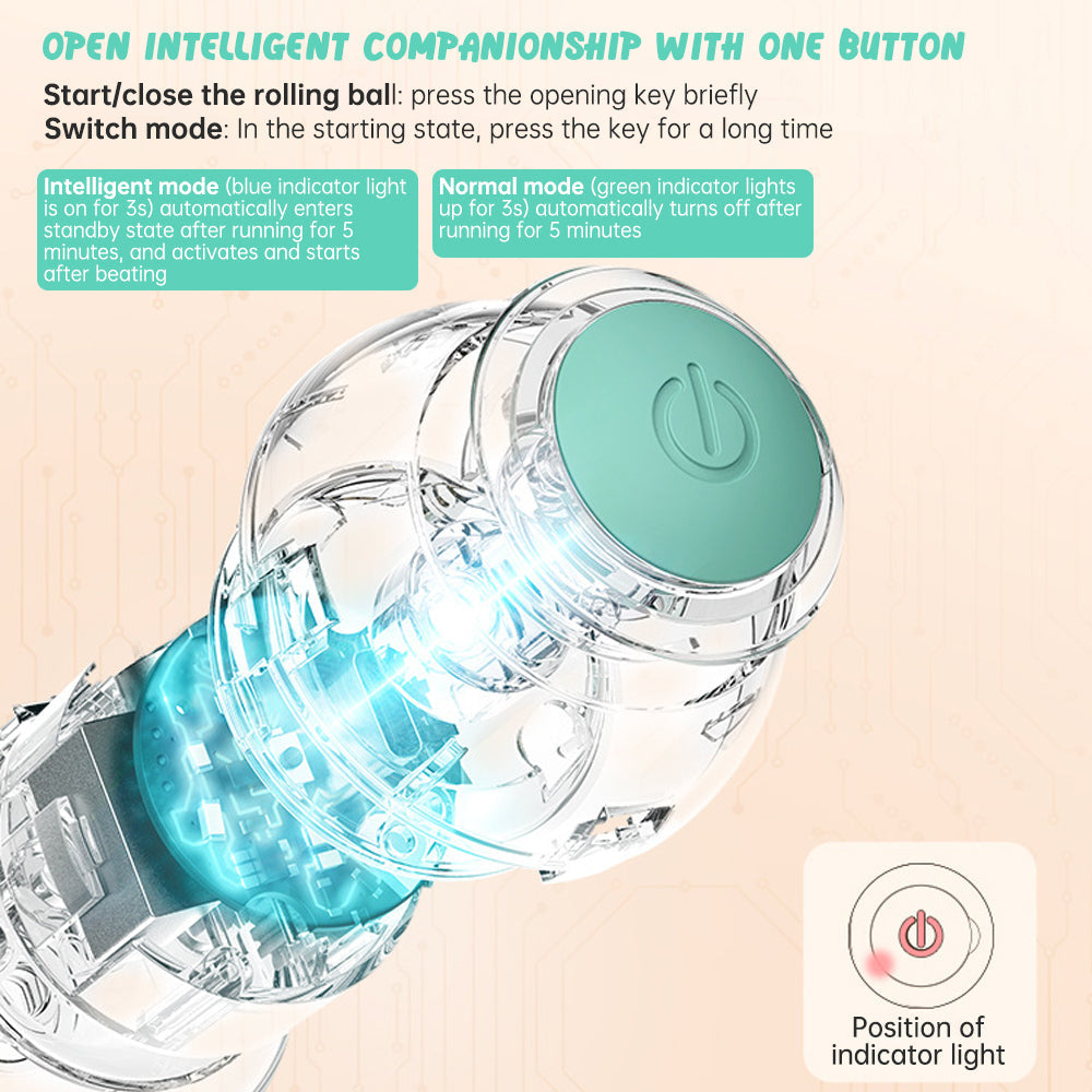 Electric Cat Ball Toys Automatic Rolling Smart Cat Toys Interactive for Cats