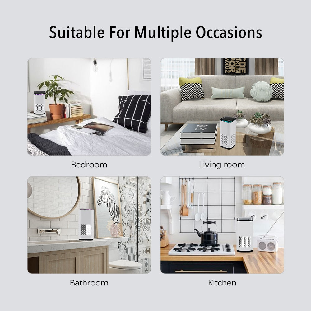 Air Purifier Deodorizer USB Negative Ion Deodorant Ozone Generator Odor Cleaner