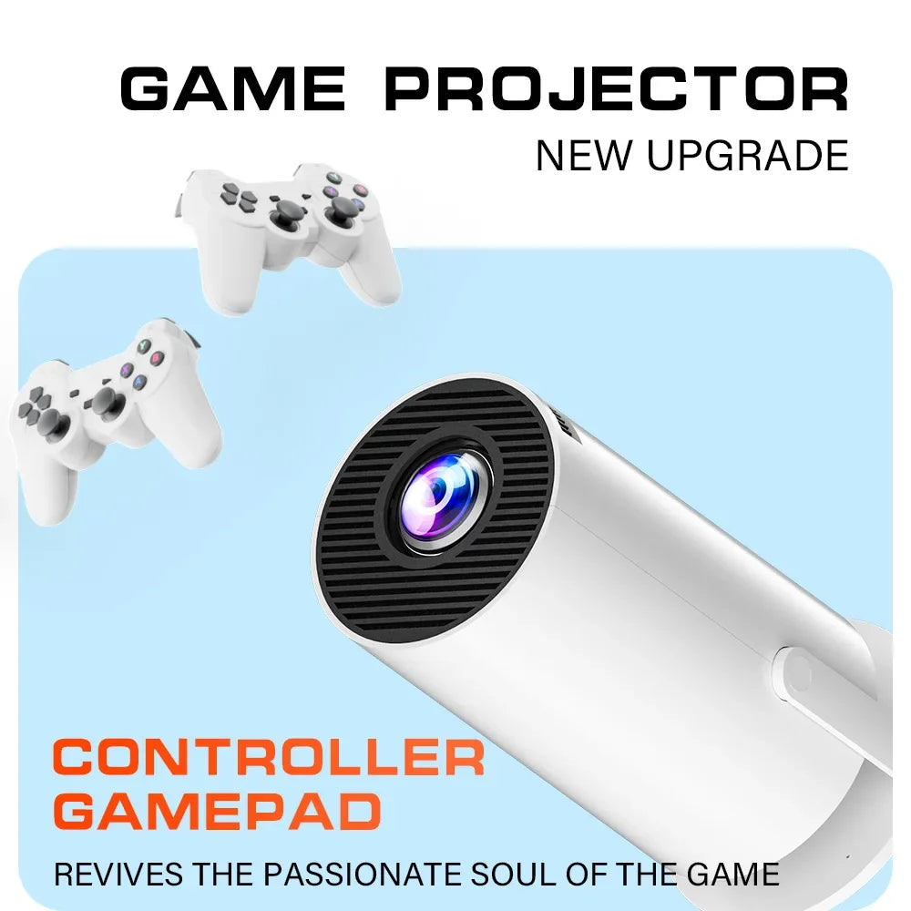 Portable Android 11 5G 1080P WiFi Projector for Gaming with Game Controller