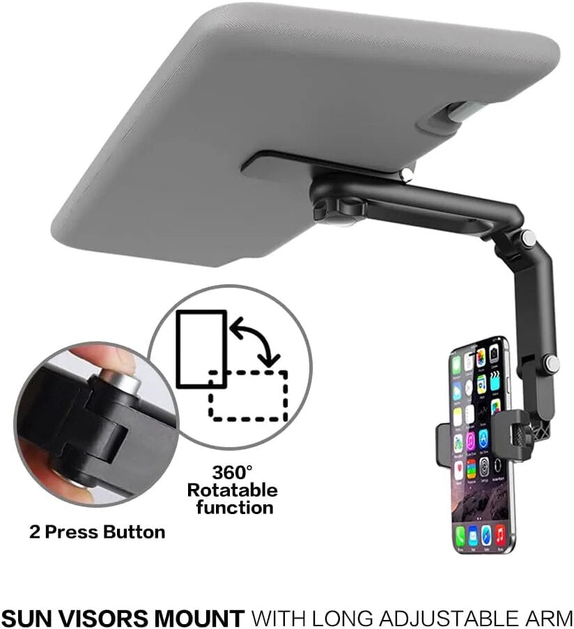 1080° Rotatable and Retractable Car Phone Holder