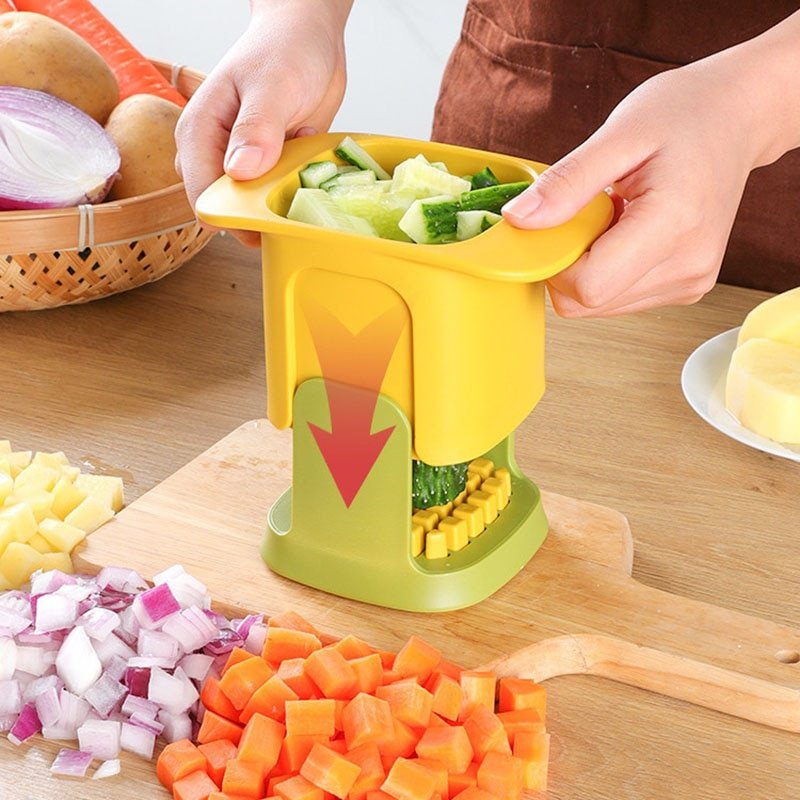 2-in-1 Vegetable Chopper Dicing & Slitting