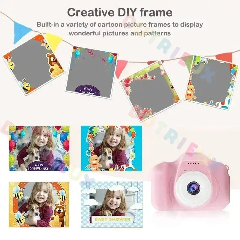 Kids Digital Mini DSLR Camera With 32G TF Memory Card