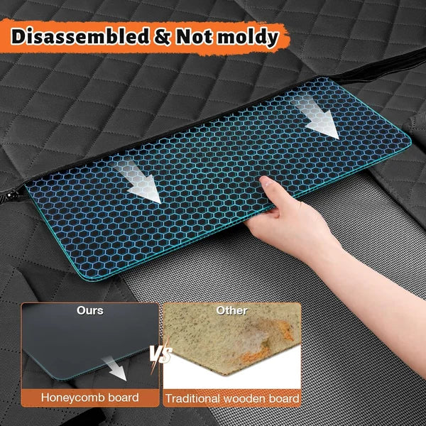 Back Seat Extender for Dogs - Hard Bottom Hammock for Car Truck or SUV