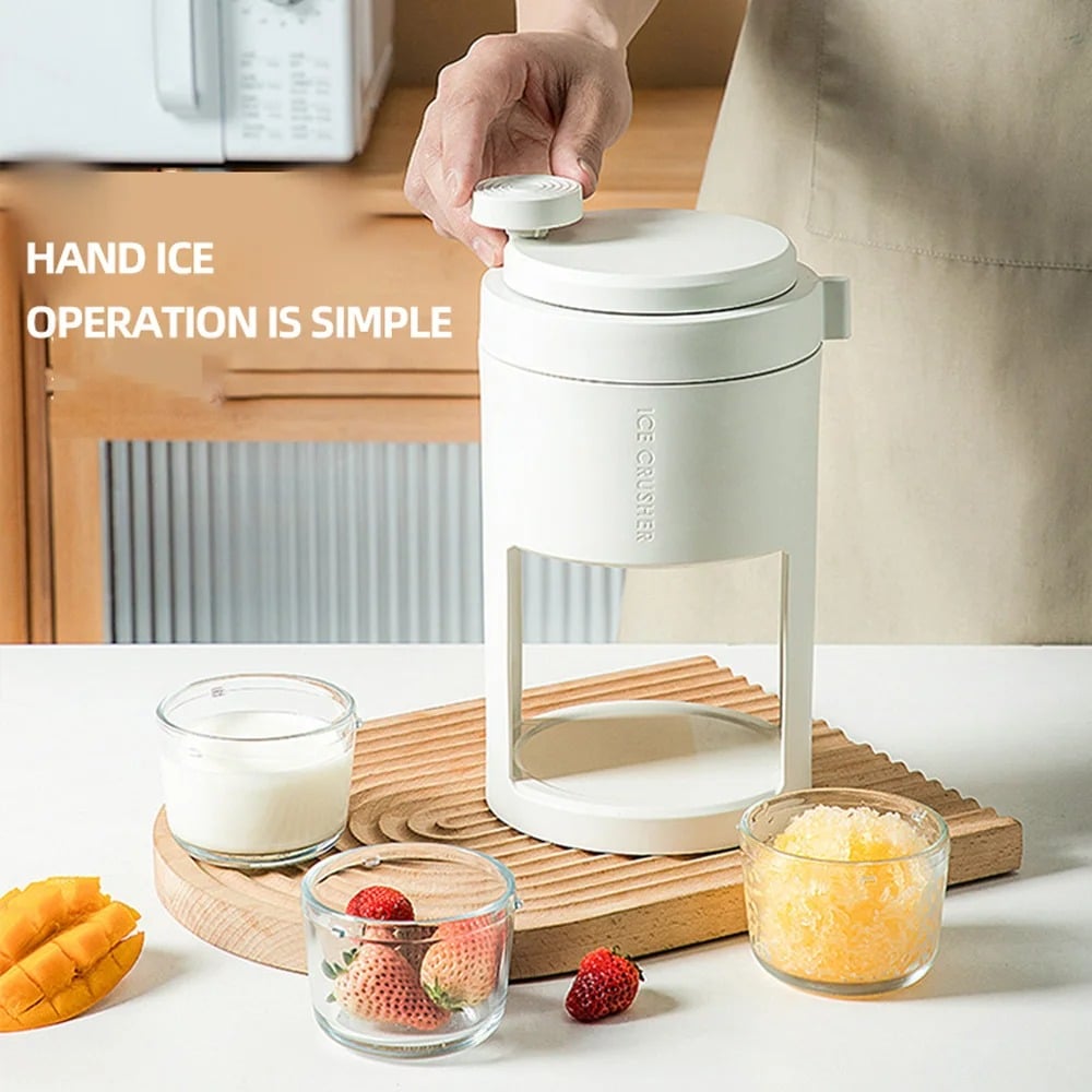 Hand-Crank Ice Crusher for Home,Manual Ice Shaver Fruit Smoothie Maker